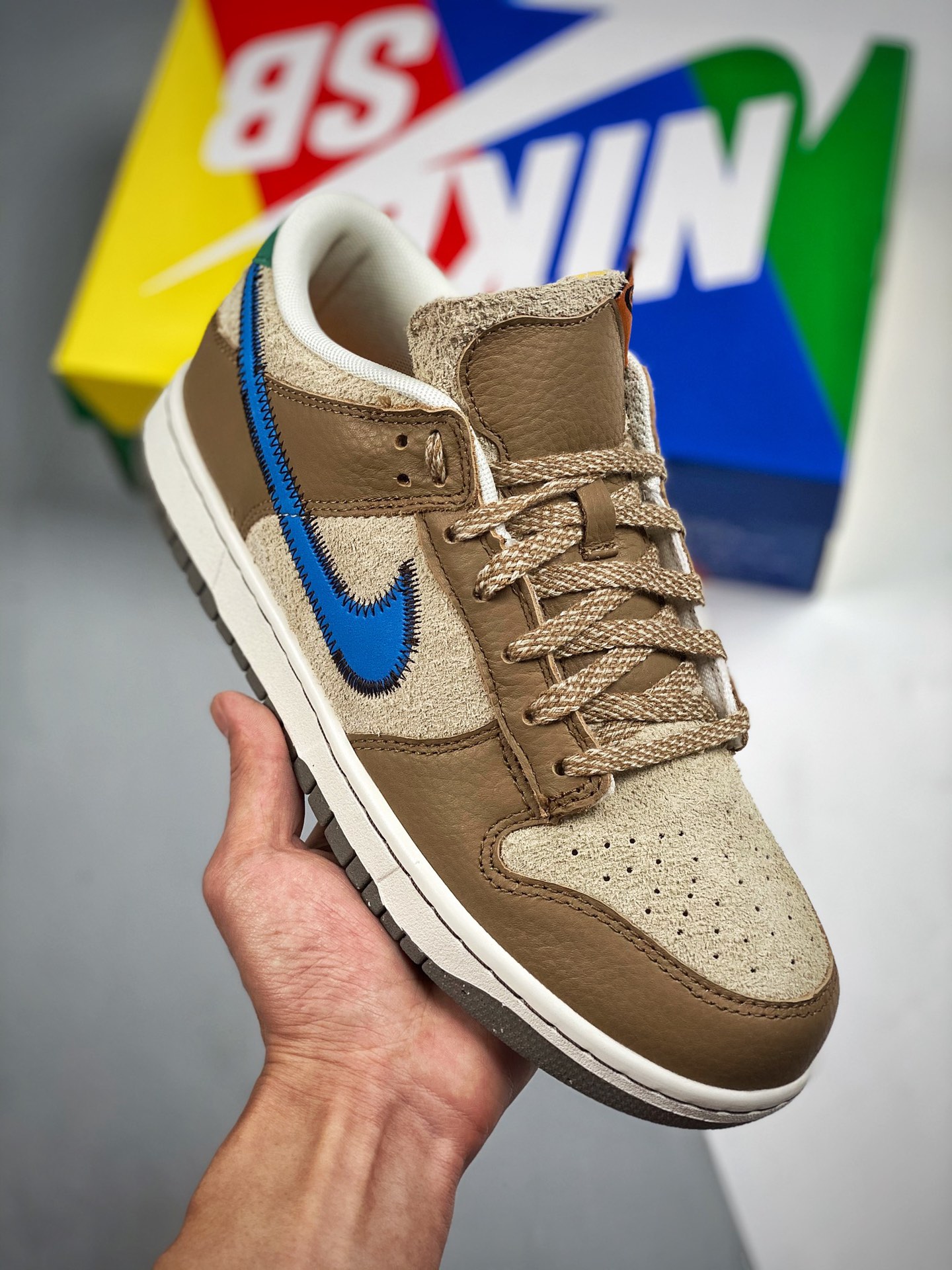 Nike Dunk Low marrón, producción original de fábrica grande, lanzamiento real fotografiado, material de capa superior o…