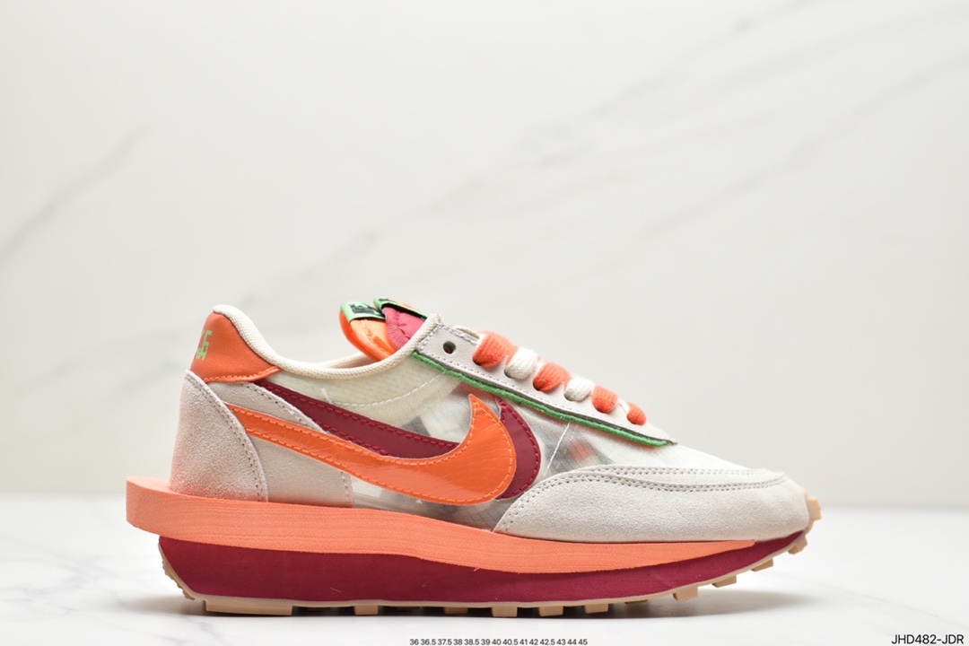 170 Fragment Design x Sacai x NIKE LDWaffle 华夫藤原浩 闪电联名慢跑鞋 DH2684-001