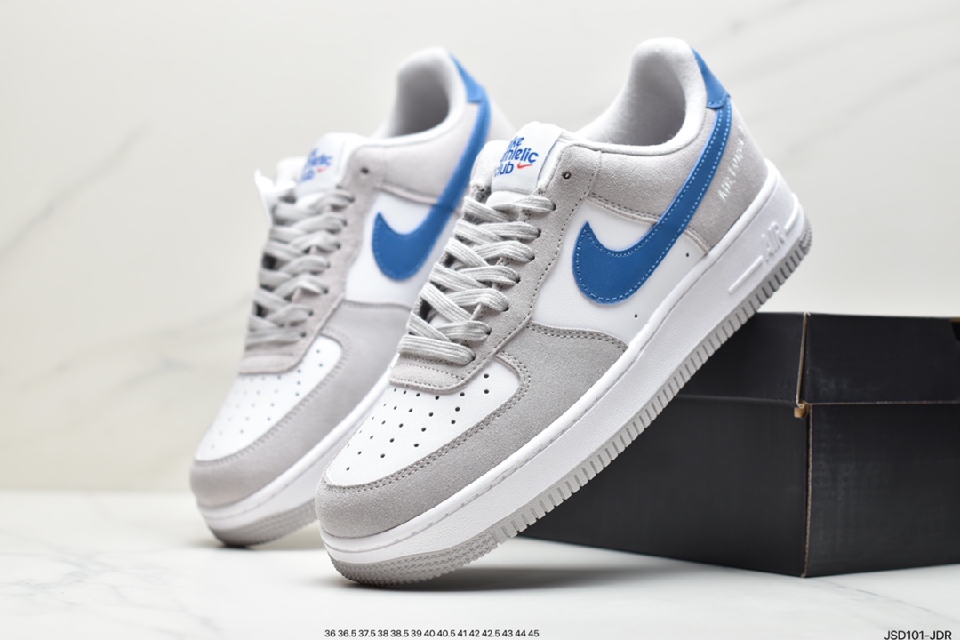 200 耐克Air Force 1 Low 灰白蓝钩原楦头原纸板 DH7568-001
