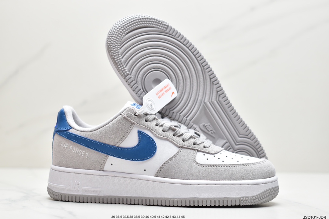 200 耐克Air Force 1 Low 灰白蓝钩原楦头原纸板 DH7568-001
