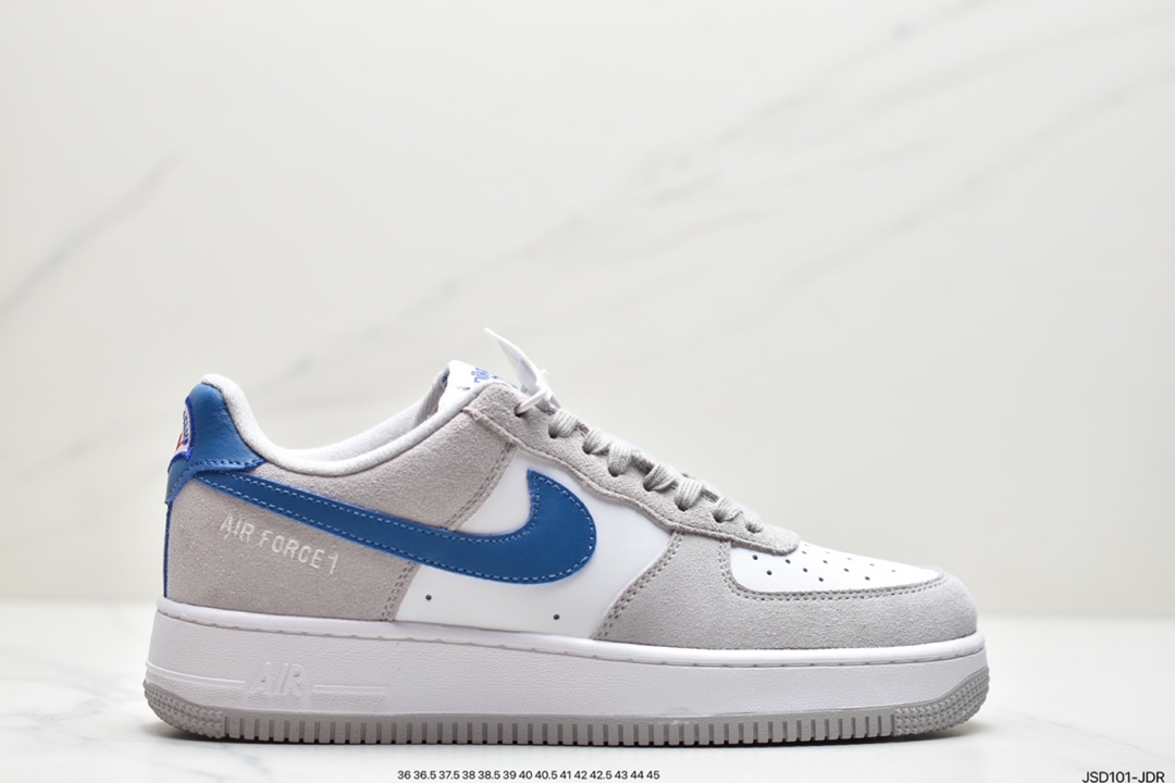 200 耐克Air Force 1 Low 灰白蓝钩原楦头原纸板 DH7568-001