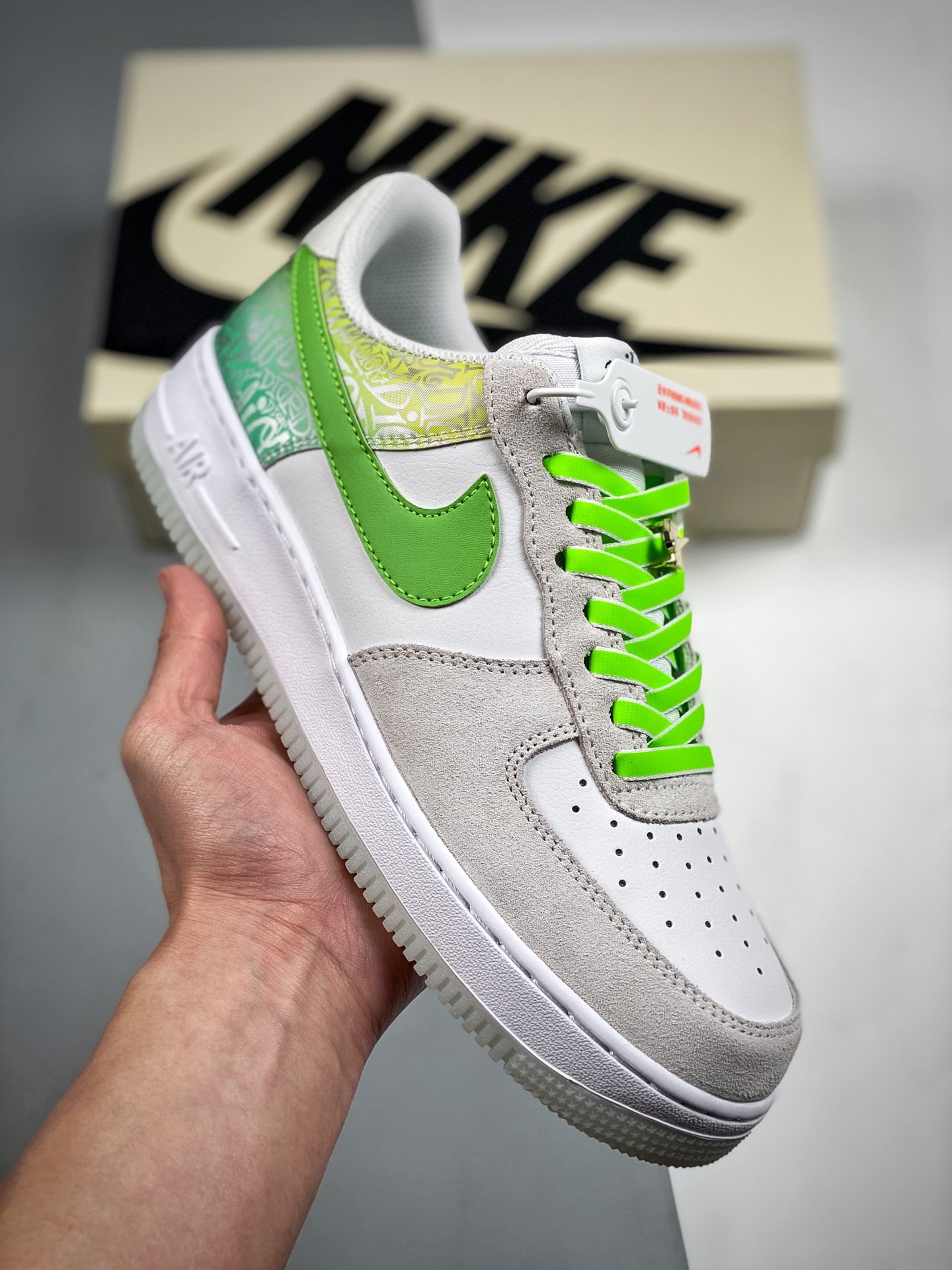 NK Air Force 1 "Game boy" "consola de juegos" broche dorado 50 aniversario, horma y cartón originales para un auténtico…