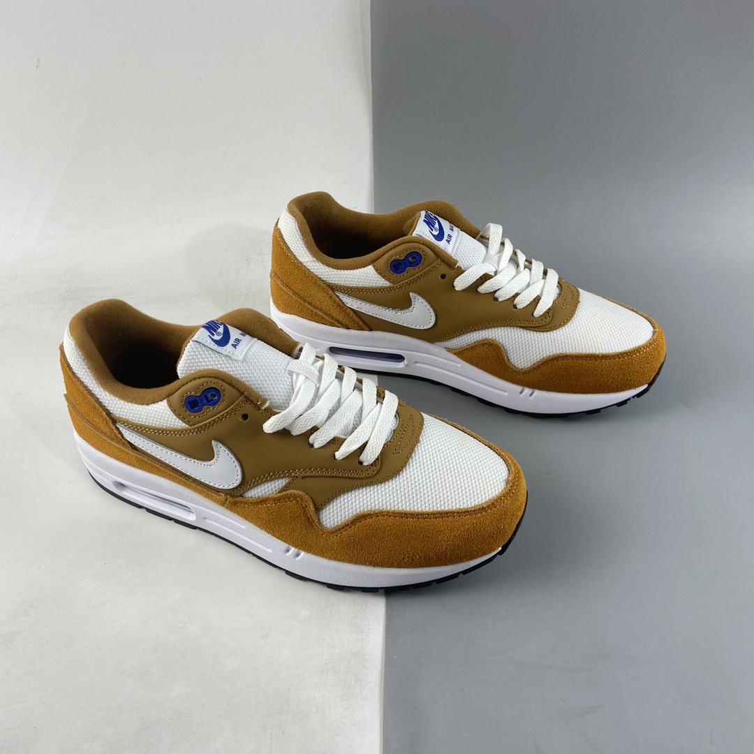 P220 NIKE Air Max 1 黄白色 半掌气垫复古跑步鞋 908366-700