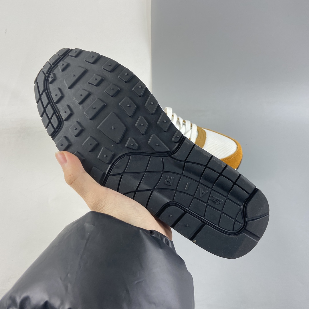 P220 NIKE Air Max 1 黄白色 半掌气垫复古跑步鞋 908366-700