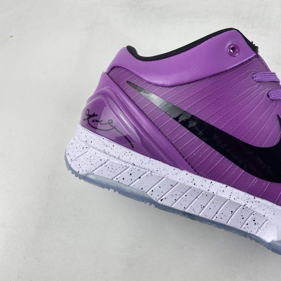 P240 NIKE Zoom Kobe IV 科比4代复刻实战运动低帮文化篮球鞋 紫黑色 CQ3869-500