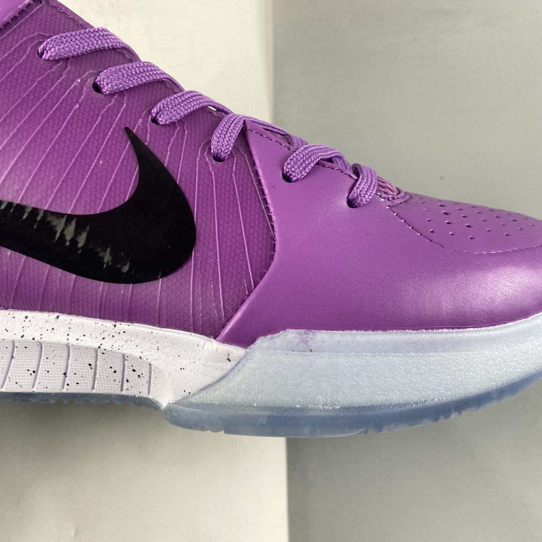 P240 NIKE Zoom Kobe IV 科比4代复刻实战运动低帮文化篮球鞋 紫黑色 CQ3869-500