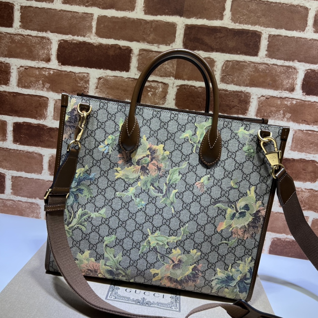 GUCCI古驰互扣式双G中号托特包674148