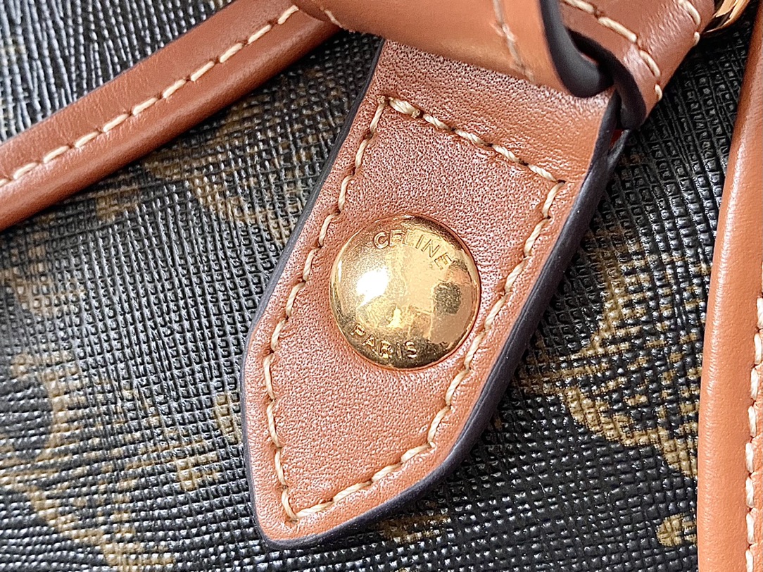 CELINE 22早春款凯旋门帆布印花双肩包 197662