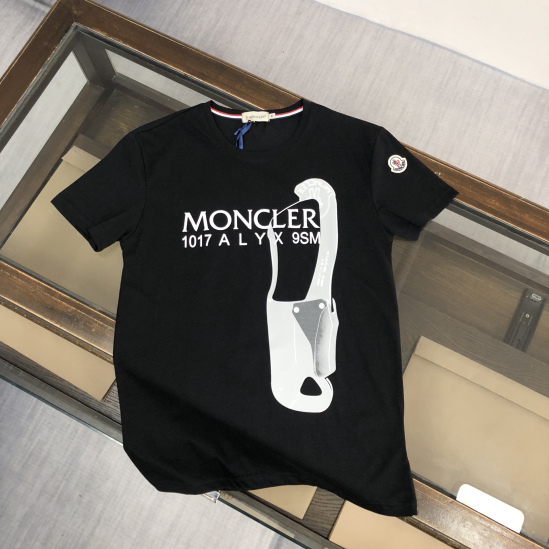 🔥Mo*cler/蒙口 Camiseta nueva de primavera, diseño de estampado MONCLER, camiseta de manga corta, muestra la identidad de…