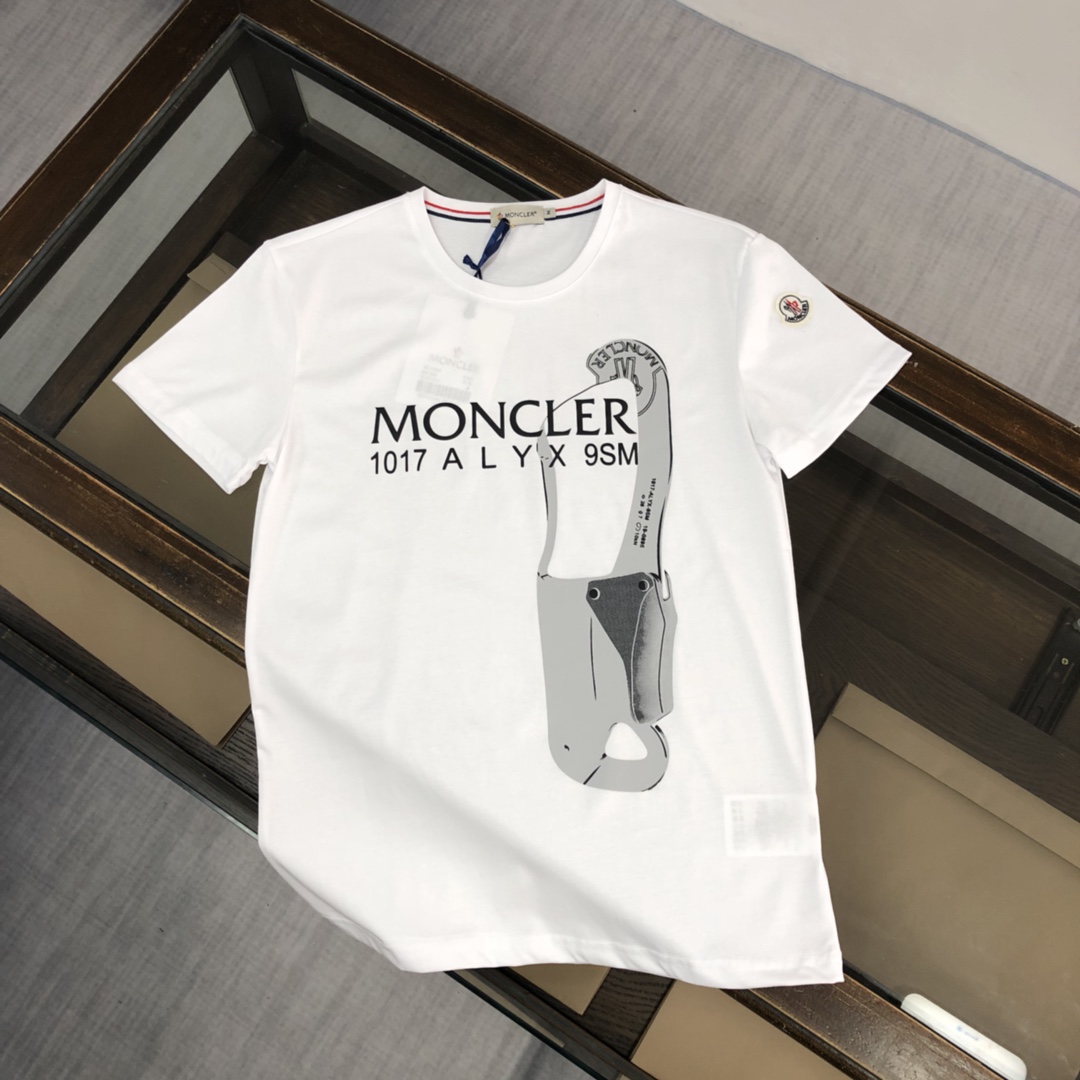 🔥Mo*cler/蒙口 Camiseta nueva de primavera, diseño de estampado MONCLER, camiseta de manga corta, muestra la identidad de…