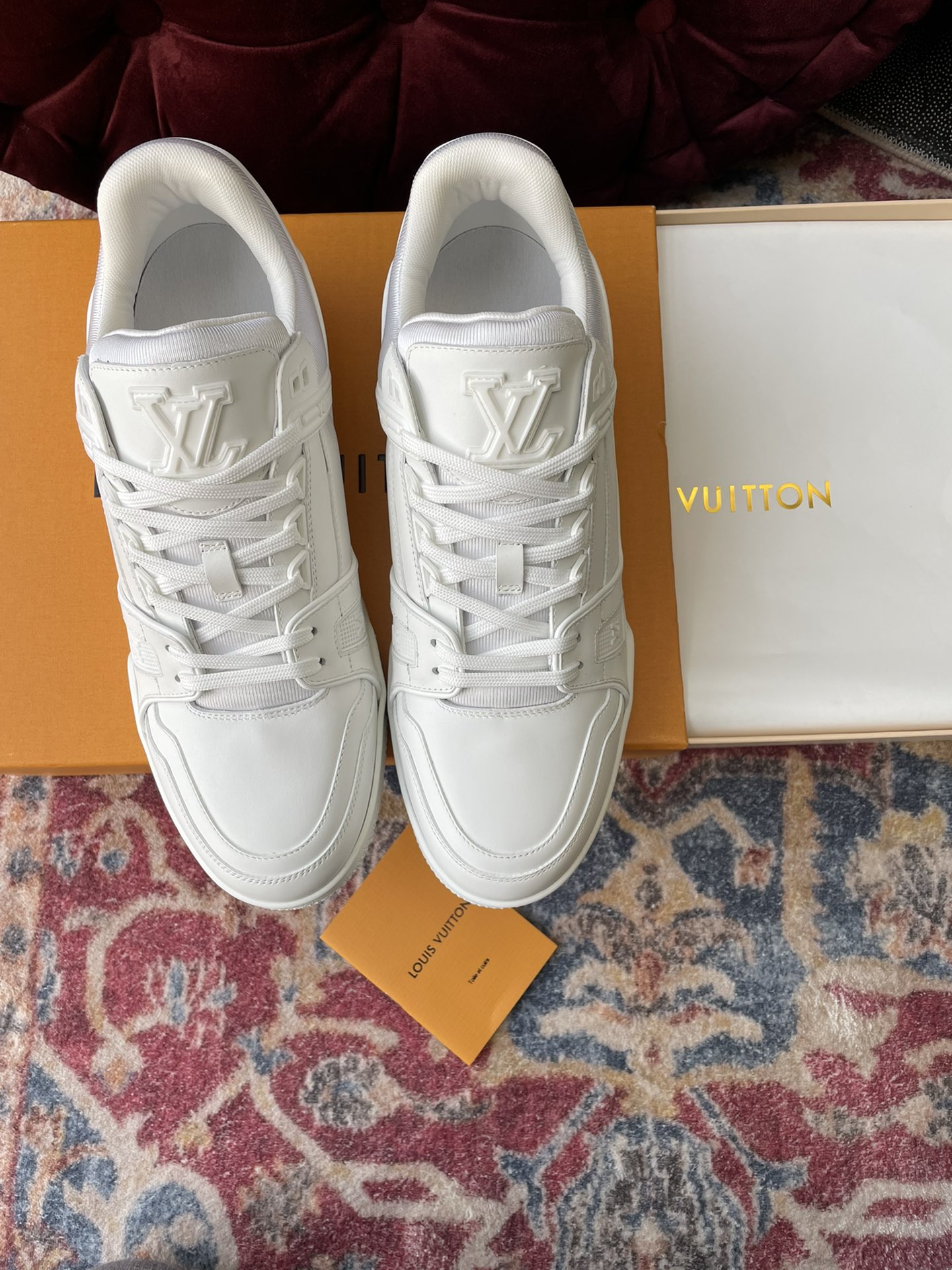 Louis Vuitton lv-新色 全白皮 trainer 低帮运动鞋
