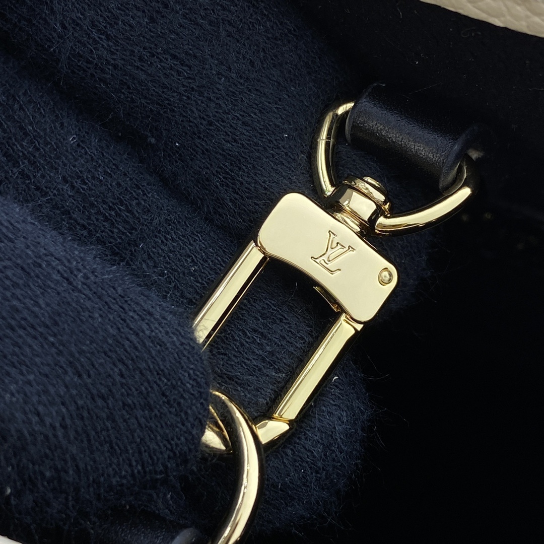 顶级原单M46015杏色46016白色本款Onthego中号手袋取材MonogramEmpreinte皮