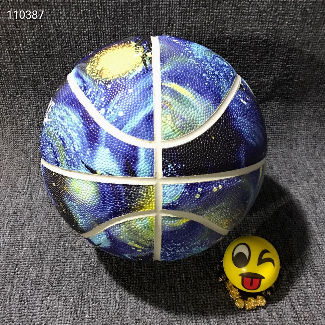 安福自取115 美版耐克/Nike 梵高星空限量款篮球男子7号标准篮球 BB9128-638 🏀🏀🏀😃😃😃😃😃😃 型号:7号男子篮球 材质:吸湿皮