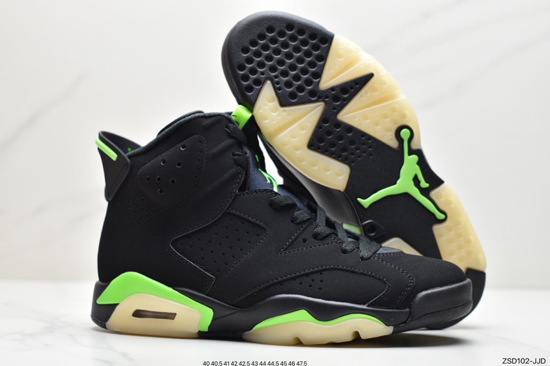 320 Air Jordan 6 Retro”Electric Green”乔丹AJ6代复古休闲文化篮球鞋“电光绿黑绿俄勒冈”CT8529-003