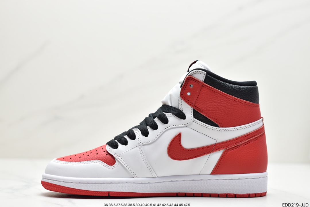 340 Nike Air Jordan 1 Retro High OG”Heritage”AJ1代经典复古经典高帮百搭文化篮球鞋“白黑大学红”555088-161