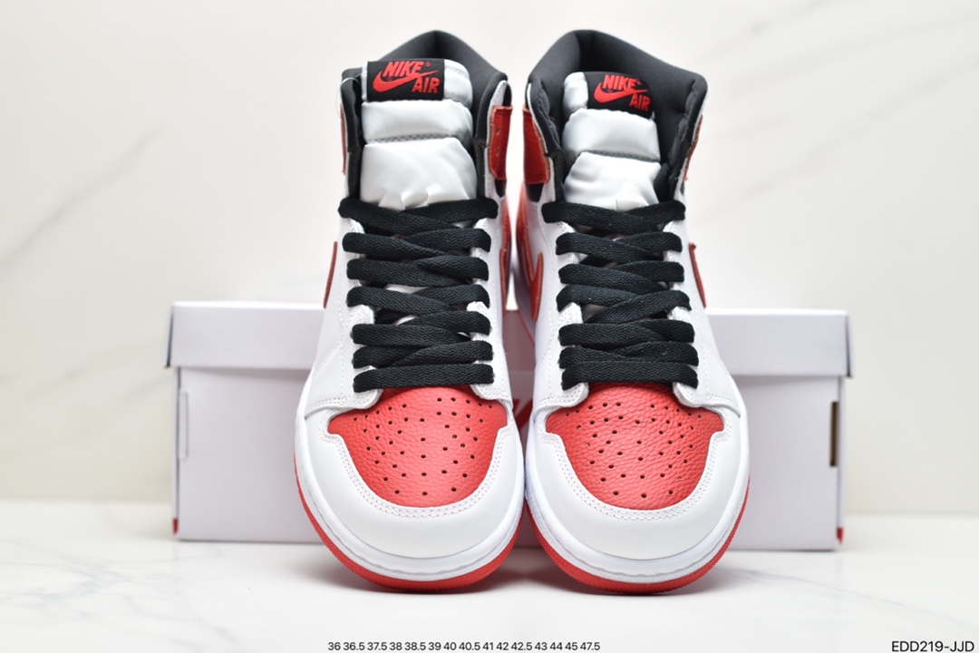 340 Nike Air Jordan 1 Retro High OG”Heritage”AJ1代经典复古经典高帮百搭文化篮球鞋“白黑大学红”555088-161