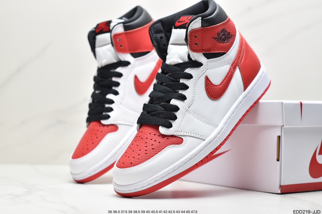 340 Nike Air Jordan 1 Retro High OG”Heritage”AJ1代经典复古经典高帮百搭文化篮球鞋“白黑大学红”555088-161