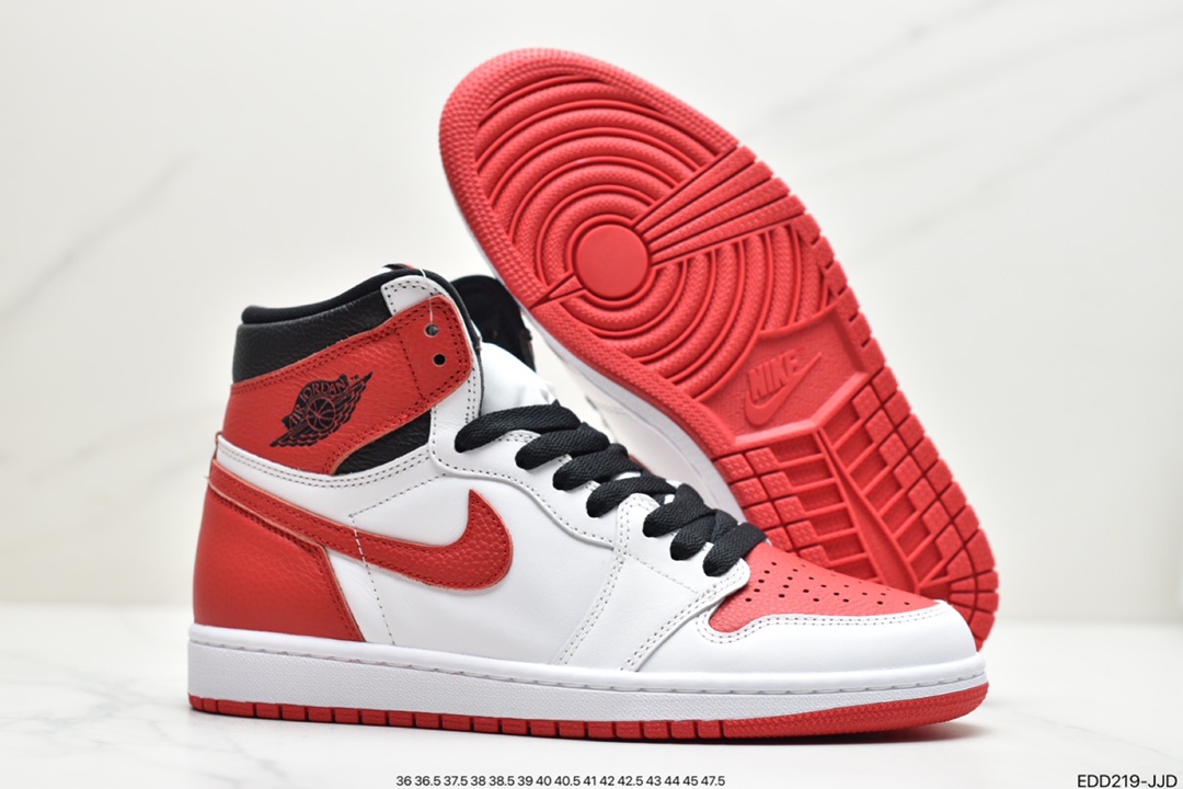 340 Nike Air Jordan 1 Retro High OG”Heritage”AJ1代经典复古经典高帮百搭文化篮球鞋“白黑大学红”555088-161