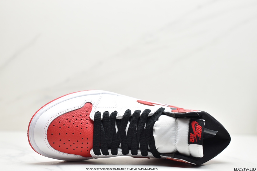 340 Nike Air Jordan 1 Retro High OG”Heritage”AJ1代经典复古经典高帮百搭文化篮球鞋“白黑大学红”555088-161
