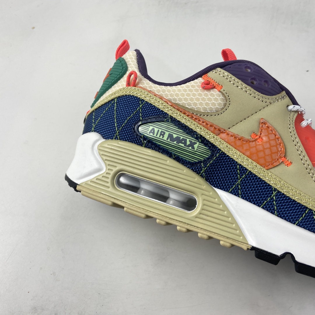 P220 NIKE Air Max 90 彩色拼接 复古气垫百搭休闲运动慢跑鞋 CTZ9078-784