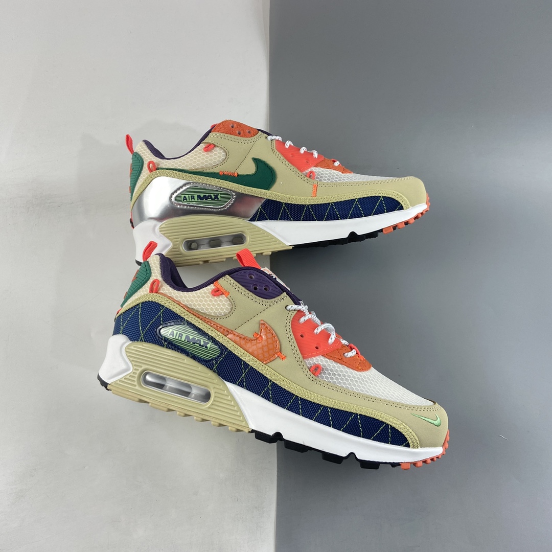P220 NIKE Air Max 90 彩色拼接 复古气垫百搭休闲运动慢跑鞋 CTZ9078-784