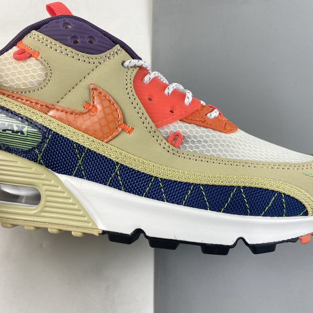P220 NIKE Air Max 90 彩色拼接 复古气垫百搭休闲运动慢跑鞋 CTZ9078-784
