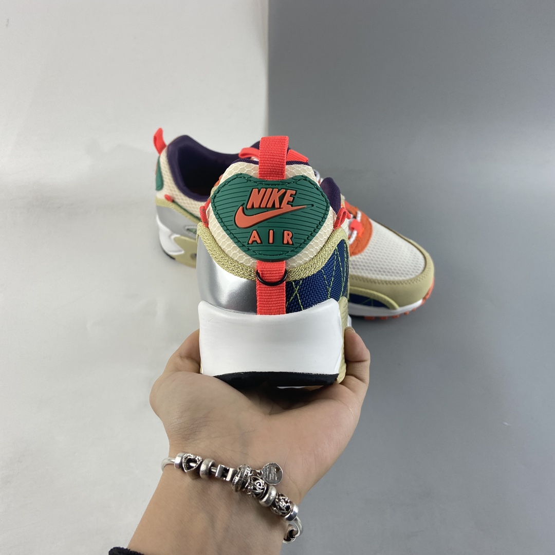 P220 NIKE Air Max 90 彩色拼接 复古气垫百搭休闲运动慢跑鞋 CTZ9078-784