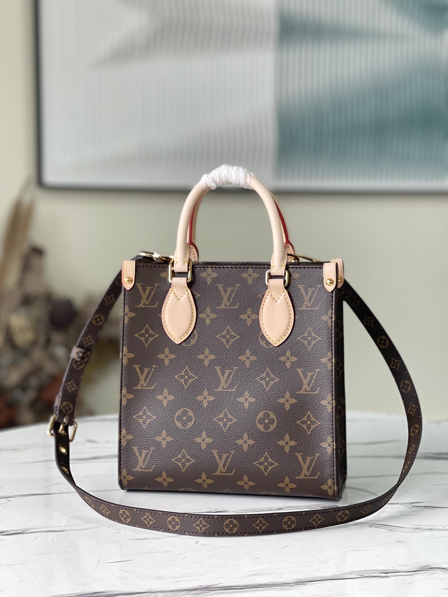 Louis Vuitton LV Sac Plat Copy
 Bags Handbags Monogram Canvas Fabric M45847