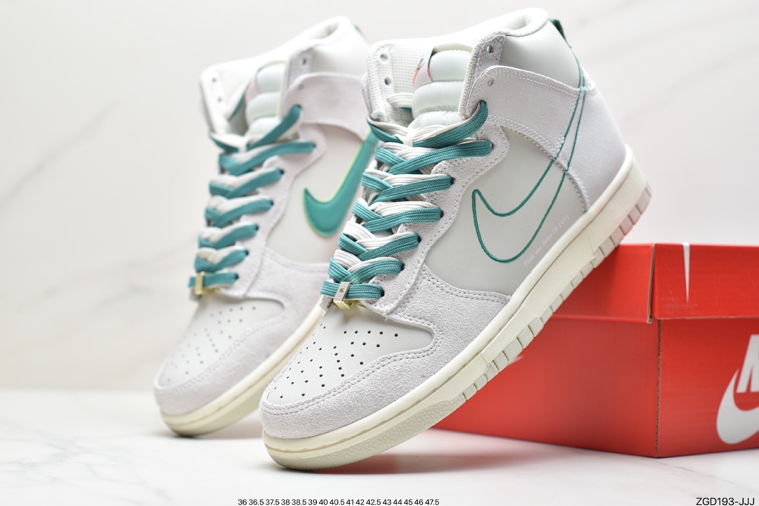 290 公司级耐克NK SB Dunk High SE”First Use Sail”扣篮系列高帮休闲运动滑板板鞋DD0733-001