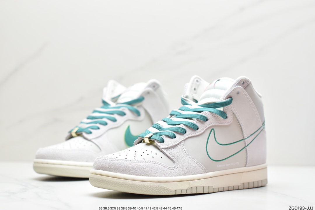 290 公司级耐克NK SB Dunk High SE”First Use Sail”扣篮系列高帮休闲运动滑板板鞋DD0733-001