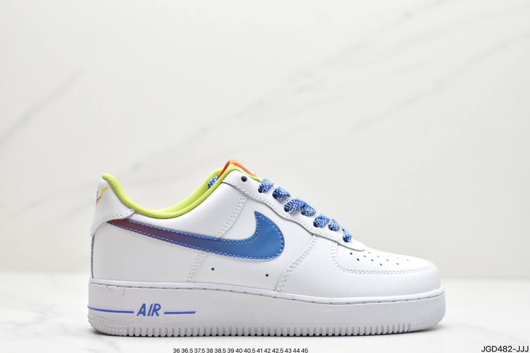 180 公司级Nike Air Force 1 Low 07 皮白PVC炫彩原楦头原纸板DQ7767-100