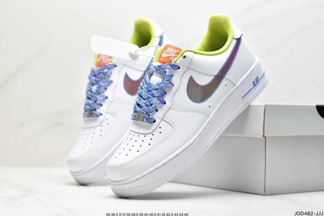 180 公司级Nike Air Force 1 Low 07 皮白PVC炫彩原楦头原纸板DQ7767-100
