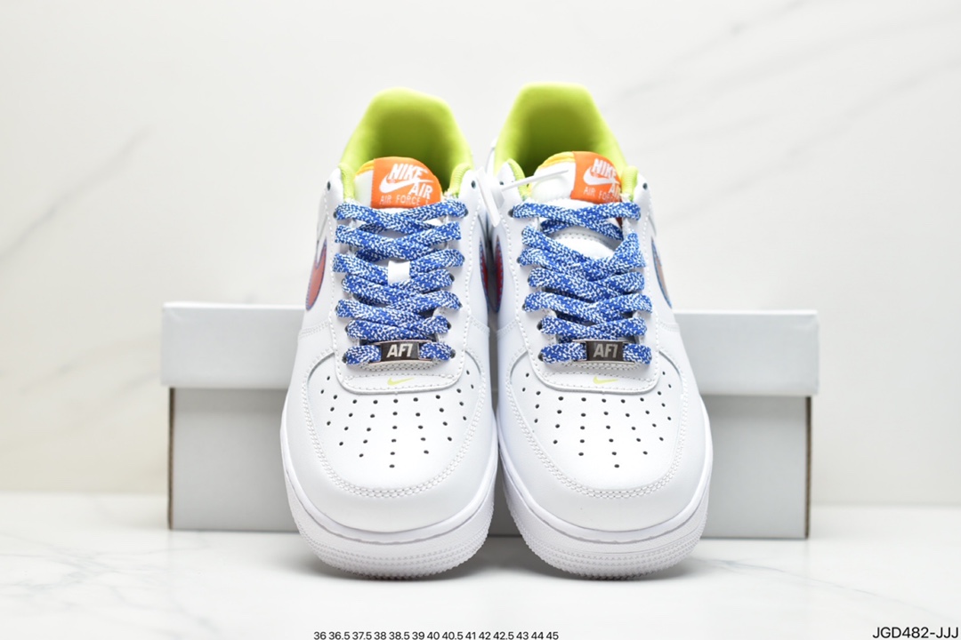 180 公司级Nike Air Force 1 Low 07 皮白PVC炫彩原楦头原纸板DQ7767-100