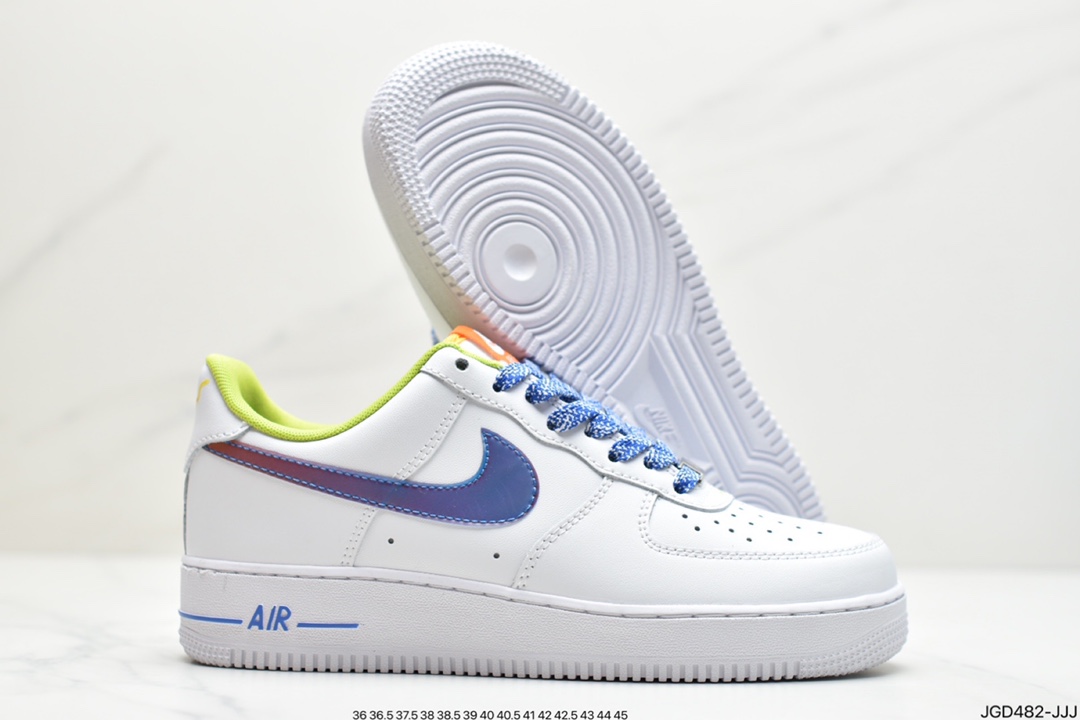 180 公司级Nike Air Force 1 Low 07 皮白PVC炫彩原楦头原纸板DQ7767-100