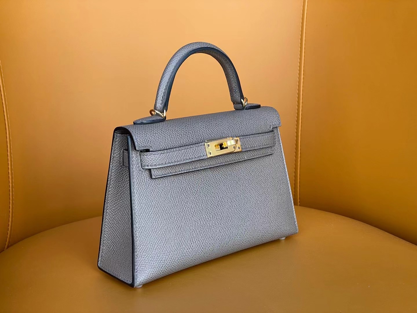 Hermes Kelly Online
 Handbags Crossbody & Shoulder Bags Grey Tin Gray Gold Hardware Epsom Mini