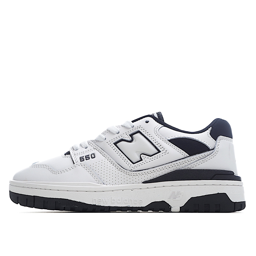 G5 年度最强爆款复古新选择，New Balance 550系列 经典复古低帮休闲运动篮球板鞋 白黑