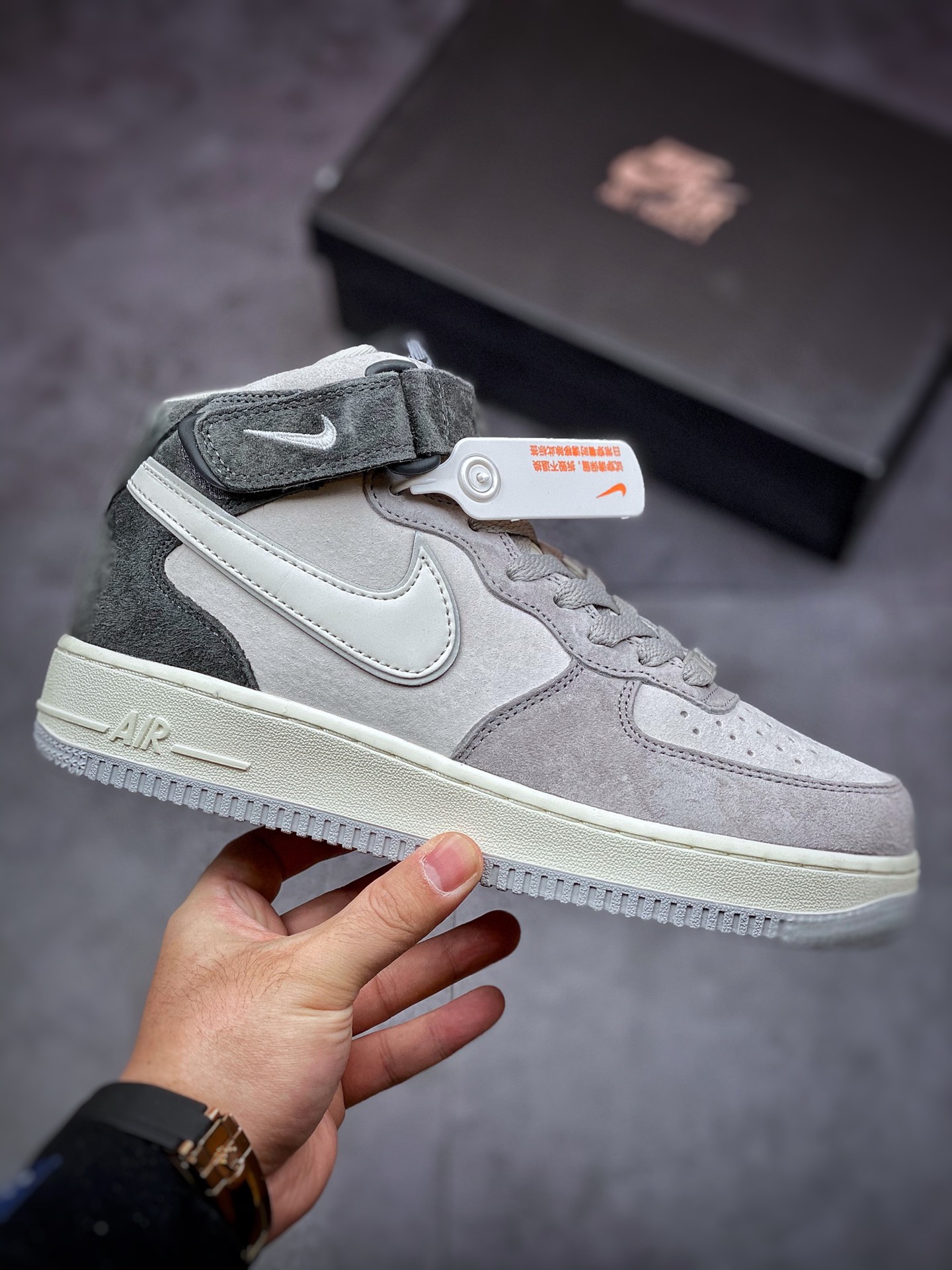 260 Nike Air Force 1 Low 07 米灰黑拼接DG9158-616