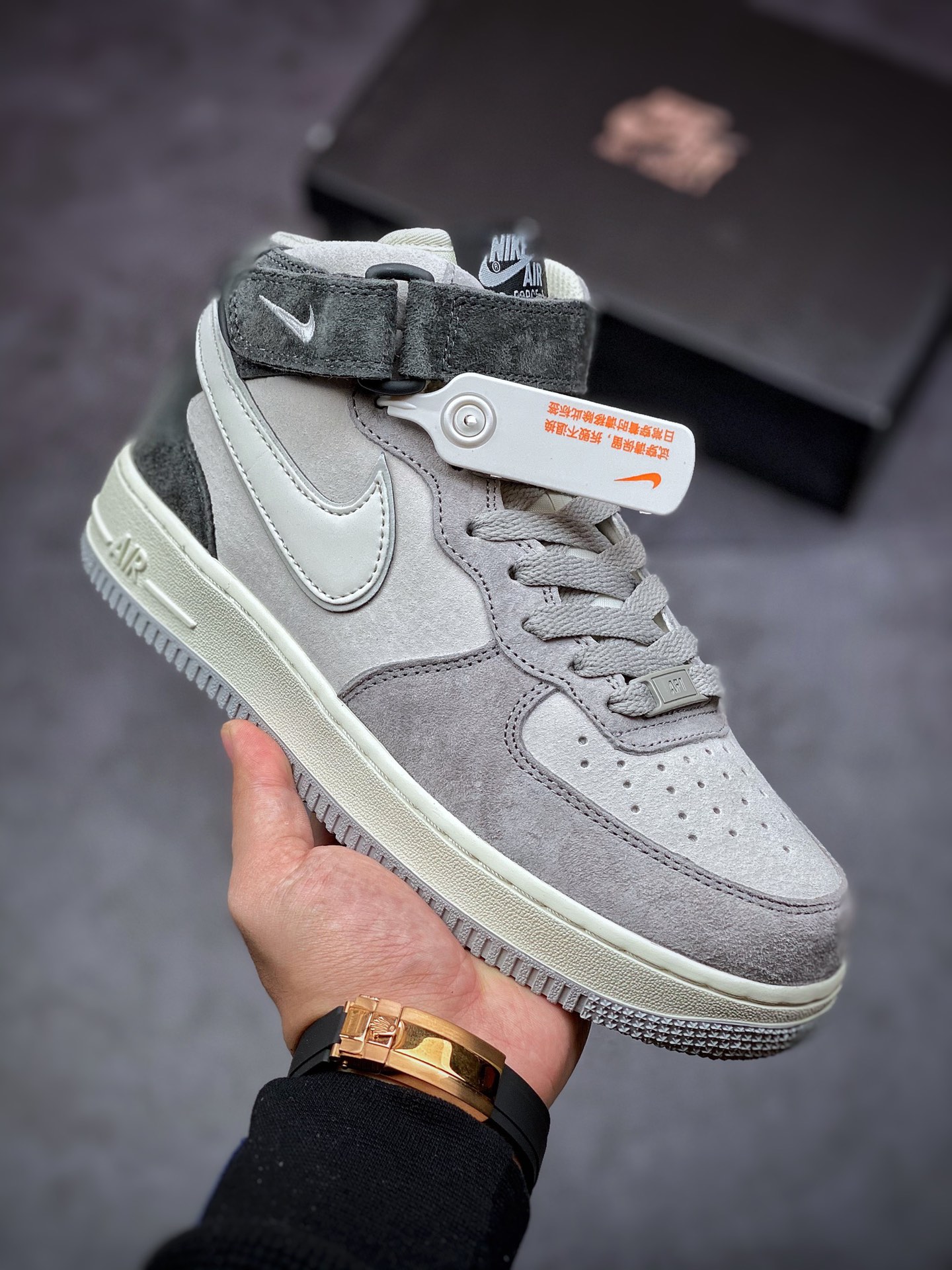 260 Nike Air Force 1 Low 07 米灰黑拼接DG9158-616