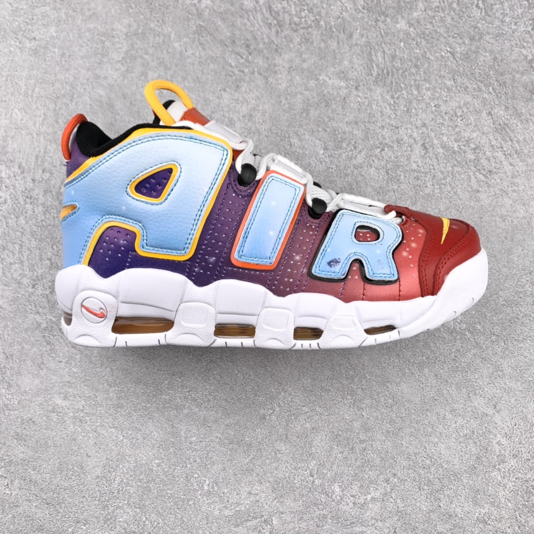 H5 NK Air More Uptempo 英雄联盟主题定制 暮光星灵佐伊 星空渐变红蓝 大AIR皮蓬复古篮球鞋 DD9223- F5