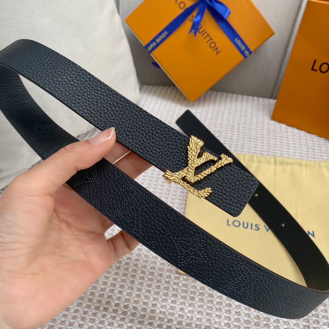 Louis Vuitton Belts Women Calfskin Cowhide