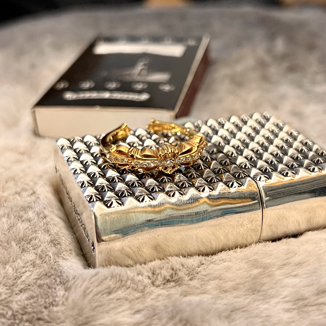 Gold-plated custom with diamond setting