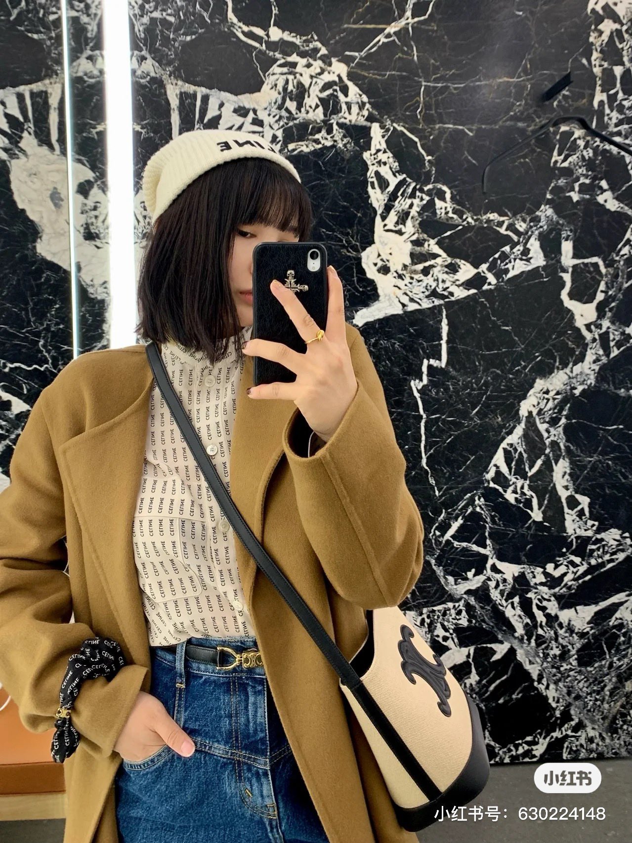 NO:210619,Early spring style versatile canvas bucket bag, celine, celine, celine19860909早春款 百搭帆布水桶包,赛琳celine,celine,celine,Bag