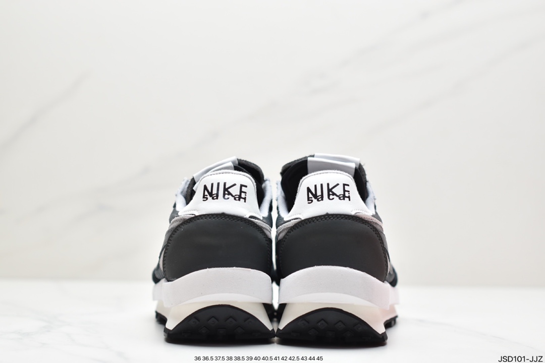 200 公司级日式解构美学SACAI联名 × NIKE LDV Waffle重叠设计前卫华夫变形休闲慢跑鞋 BV0073-001