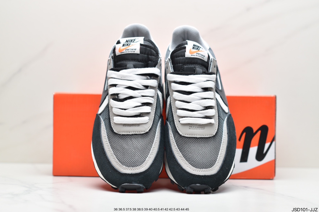 200 公司级日式解构美学SACAI联名 × NIKE LDV Waffle重叠设计前卫华夫变形休闲慢跑鞋 BV0073-001