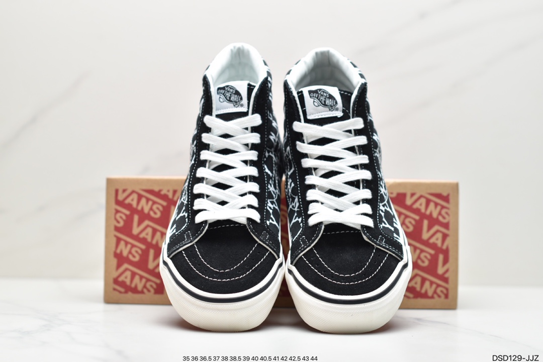 VANS/ Sk8-Hi Vit LX Vulcanized Classic Fashion High Top All-match Campus Casual Sports Skateboard Shoes