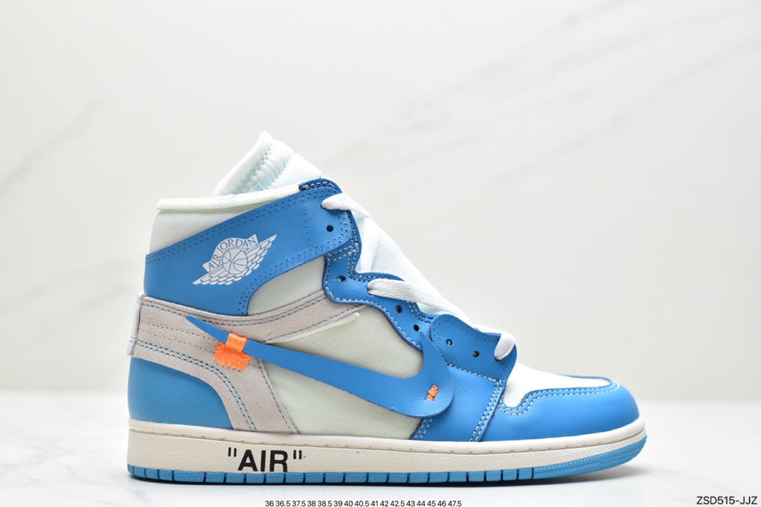 320 公司级OFF-WHITE x Air Jordan 1 Retro High OG “UNC” 高帮 北卡蓝联名 AQ0818-148