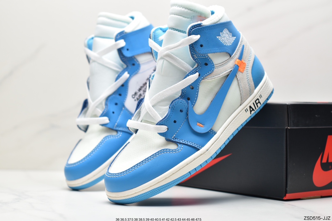 320 公司级OFF-WHITE x Air Jordan 1 Retro High OG “UNC” 高帮 北卡蓝联名 AQ0818-148