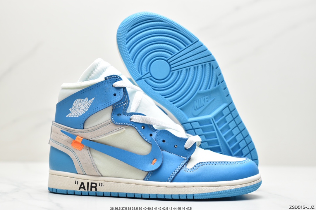 320 公司级OFF-WHITE x Air Jordan 1 Retro High OG “UNC” 高帮 北卡蓝联名 AQ0818-148