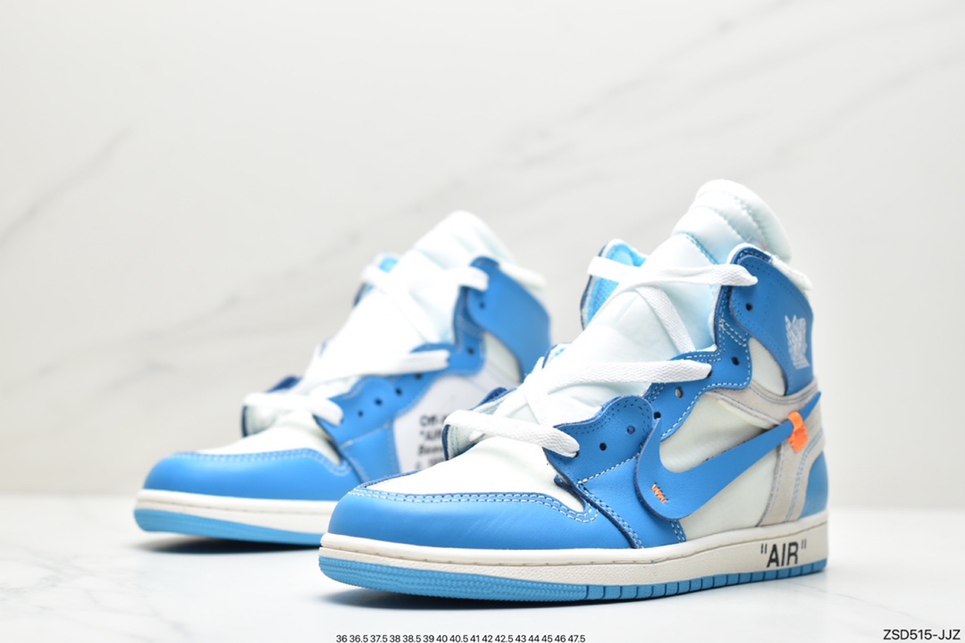 320 公司级OFF-WHITE x Air Jordan 1 Retro High OG “UNC” 高帮 北卡蓝联名 AQ0818-148