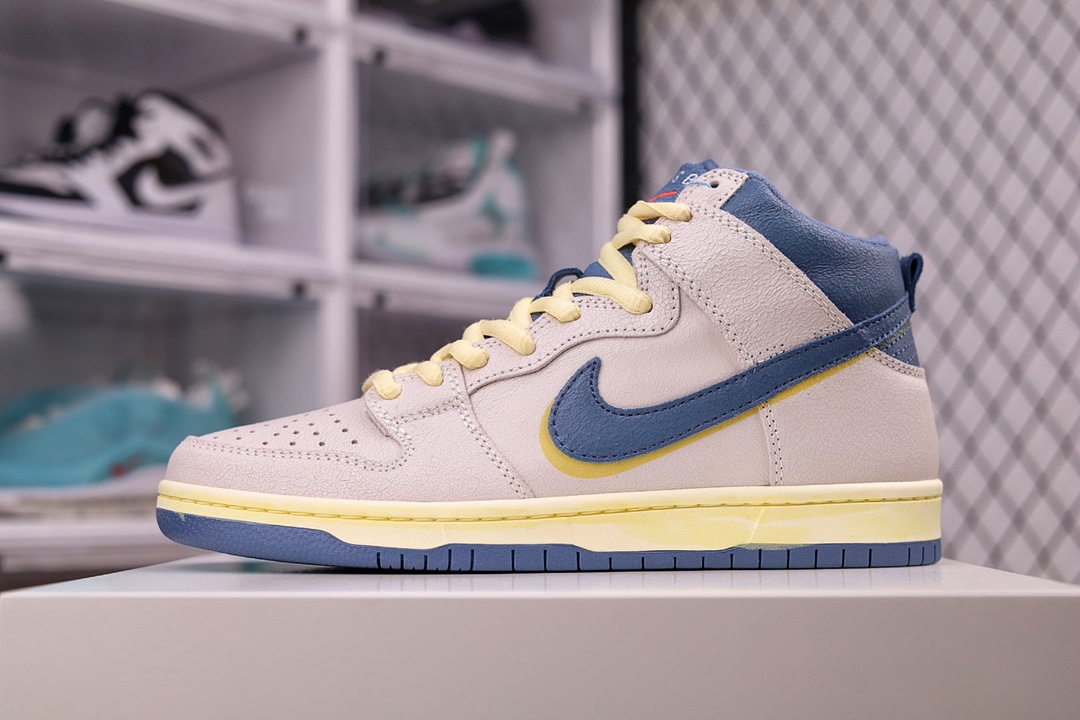 G0  大厂批次 NK SB Dunk High 迷失海洋 CZ3334- F5 之前4XX的货 大厂出品原装头层材料 独家版型蒸馏加工帶來的是更好的视觉和脚感体验大厂纯原品质出货 清洁度 电绣工艺 皮料切割干净无任何毛边 细节完美
